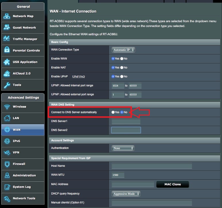 Asus router SmartDNS setup guide