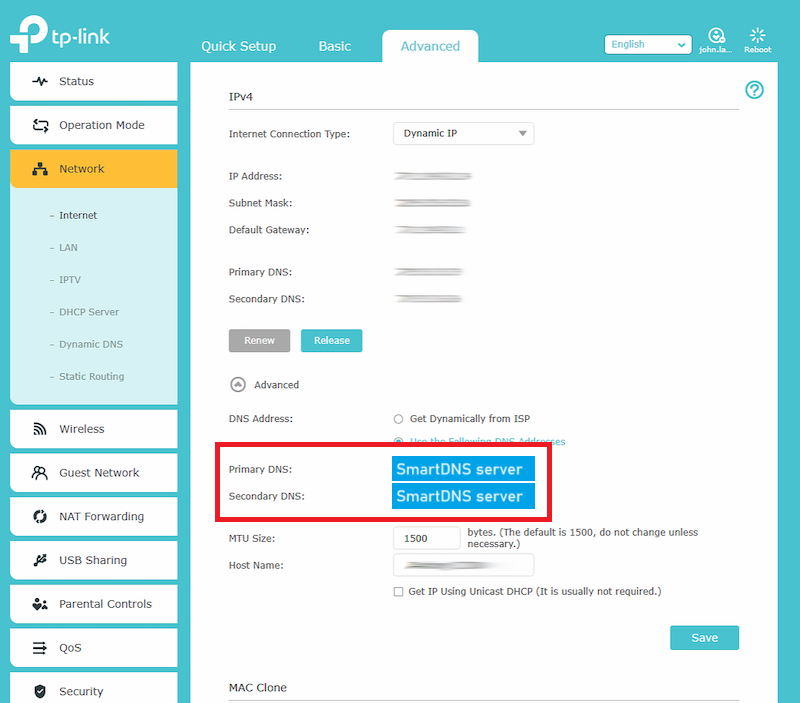 TP-Link router SmartDNS setup guide