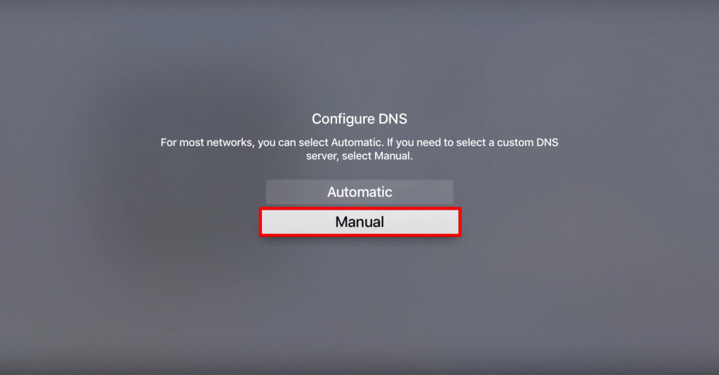 Apple TV 4 SmartDNS setup guide