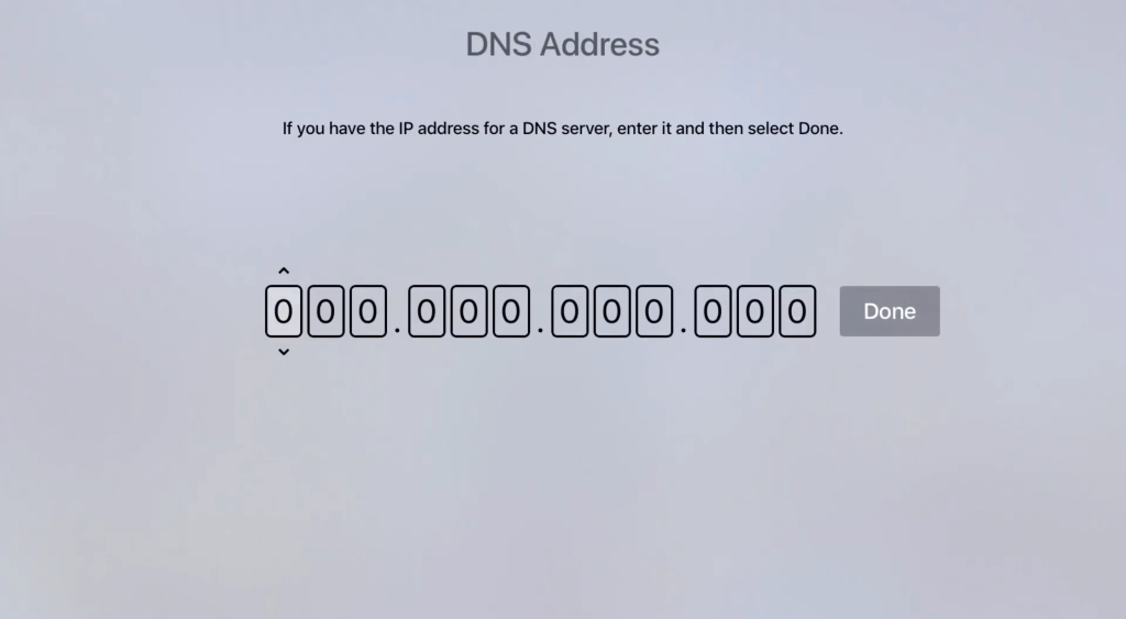 Apple TV 4 SmartDNS setup guide