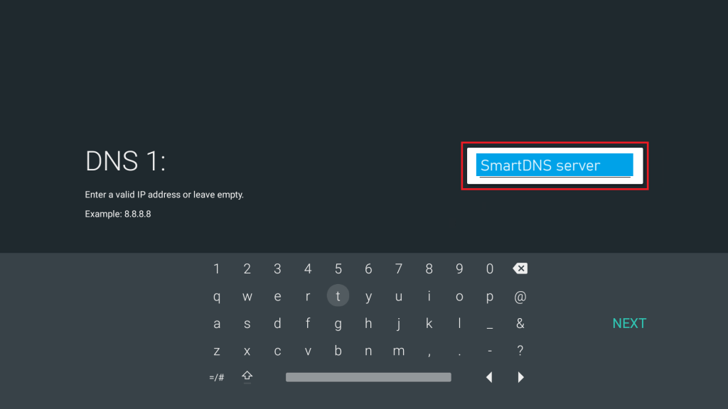 Android TV SmartDNS setup guide