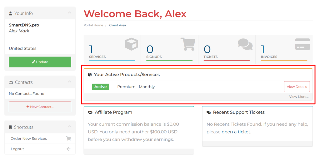 Update IP address for using SmartDNS