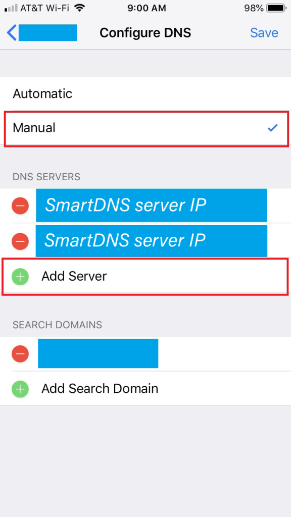 iPhone SmartDNS setup guide