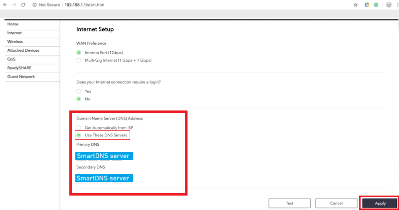 Netgear router SmartDNS setup guide