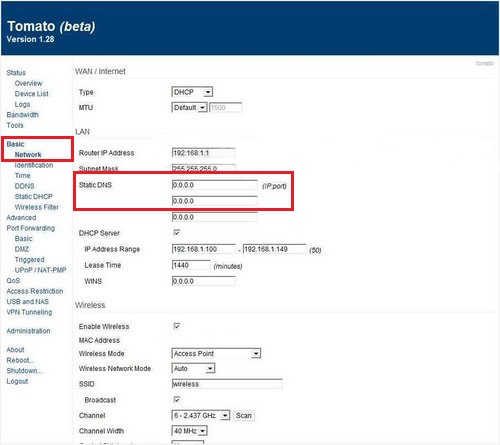 Tomato router SmartDNS setup guide